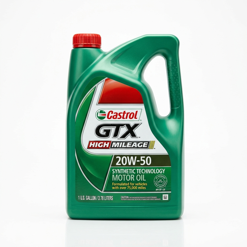 Aceite Castrol GTX 20W-50 Alto Kilometraje (Galón)
